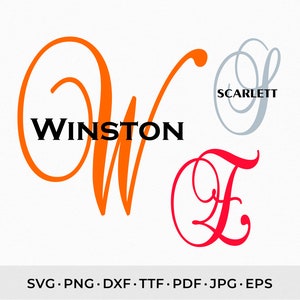 Monogram Font SVG TTF, Script Font, Cursive Font, Cricut Font, Fancy Script Font, Cricut font, Digital Download, Monogram Cut File