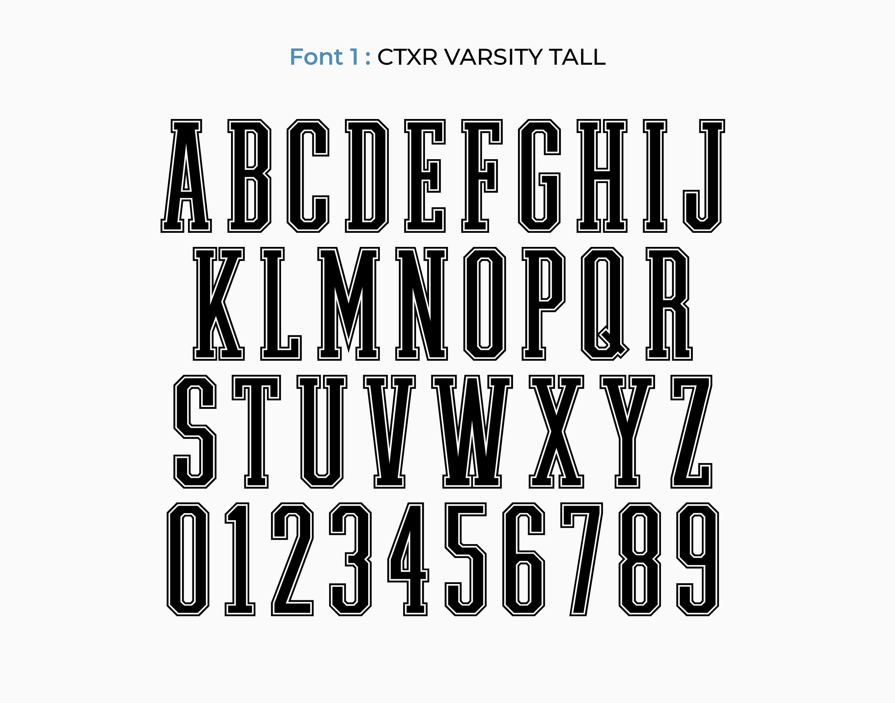 Varsity Fonts Tall TTF SVG College Fonts, Sports Font Svg, School Font