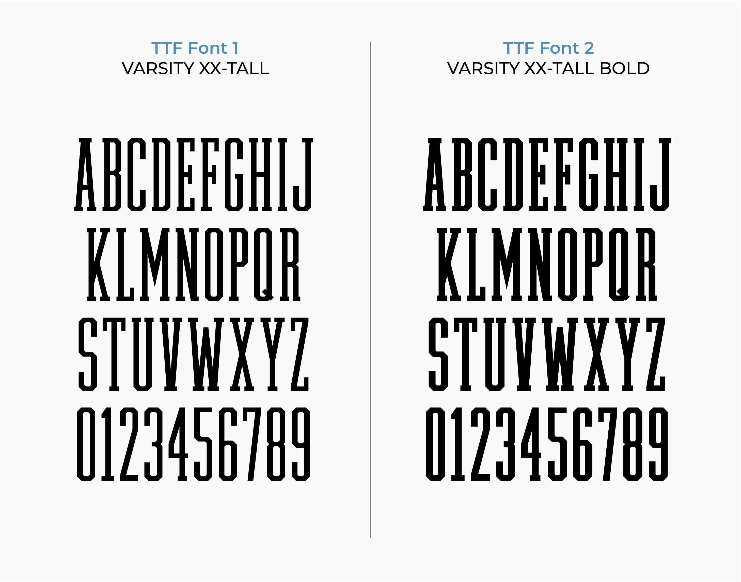 Varsity Tall Fonts SVG: Sports Block Font for Cricut (TTF, DXF) - Etsy