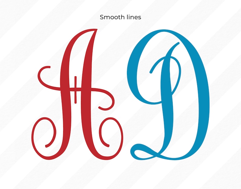 May include: A monogram design with the letters "A" and "D" in a cursive font. The letter "A" is red and the letter "D" is blue.