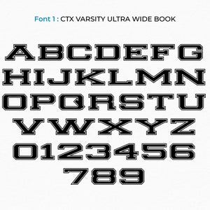 Varsity Font SVG TTF Ultra Wide Book, College Font Svg Sports Font Svg ...