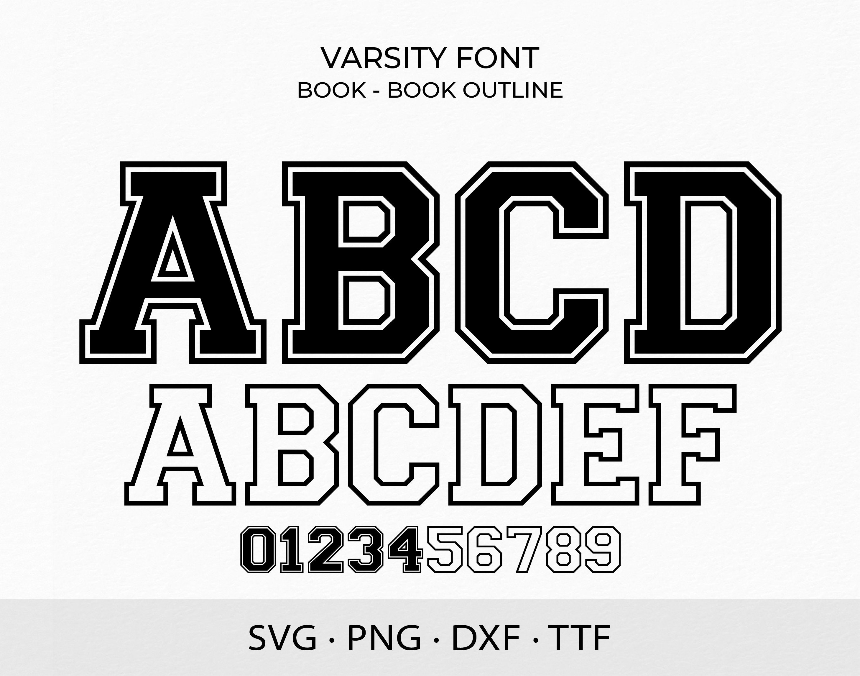 Varsity Font SVG TTF Book College Font Svg Sports Font Svg Etsy Canada