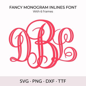 Dotted Monogram Font: Fancy Font, Cursive Alphabet Cut Files (SVG, TTF)