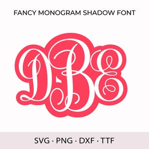 Fancy Monogram Font TTF SVF per Cricut Monogram Font Silhouette SVG Cursive Monogram Alphabet Cut Files per Cricut Svg Vine Monogram Font