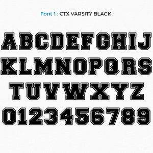 Varsity Font SVG, Black & Outline, College Sports Font (digital ...
