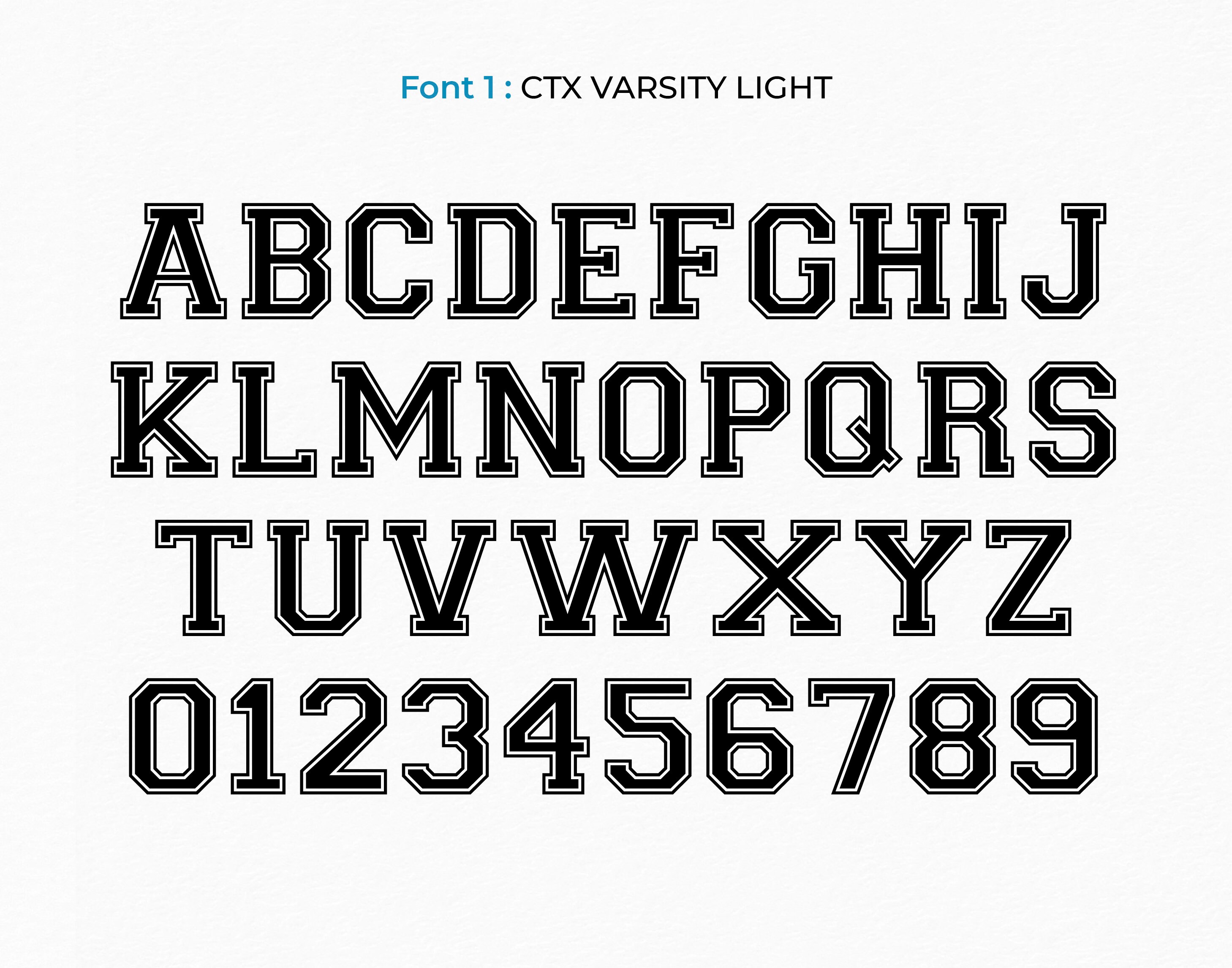 Varsity Font SVG TTF Light, College Font Svg Sports Font Svg School