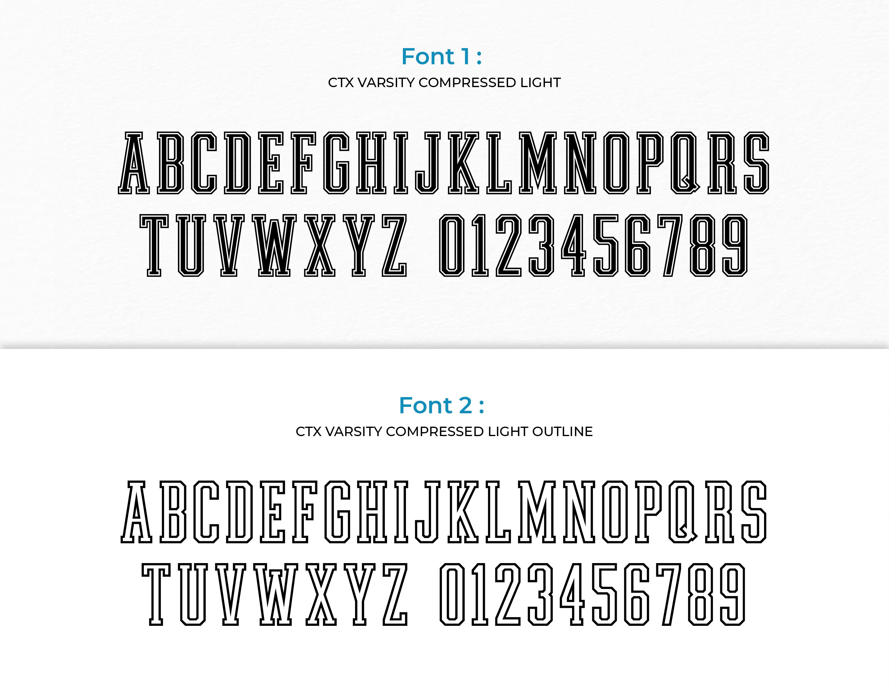 Varsity Font SVG TTF Compressed Fonts Bundle, College Font Svg Sports