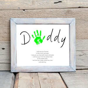 Father&#39;s Day Hand Print Gift | Digital Father&#39;s Day Gift | Father&#39;s Day Poem