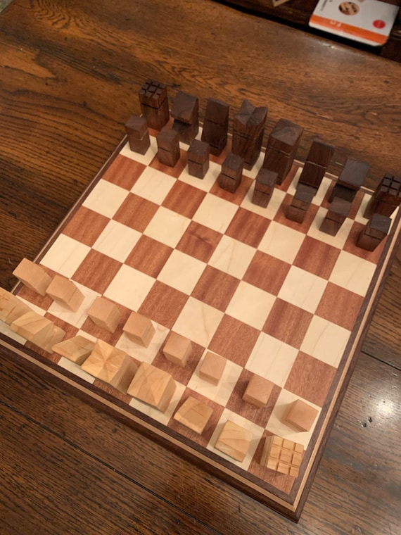 A & E Millwork Handmade Solid Wood Chess