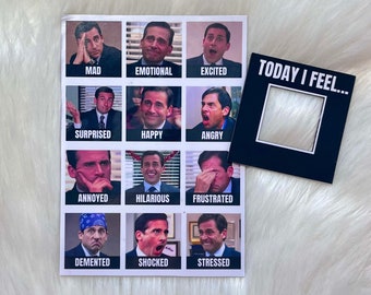 Michael Scott Mood Magnet - Prison Mike - Michael Scott Gifts - Steve Carrell - The Office Magnets - The Office Merch - Funny Magnets