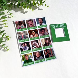 Parks and Recreation Mood Magnet | Ron Swanson | Parks and Recreation Gift | Leslie Knope Magnet | Treat Yo Self | Lil Sebastian