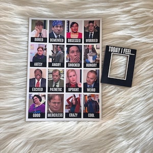 The Office Mood Magnet - The Office Gifts - Dunder Mifflin -  Prison Mike - Michael Scott - Schrute Farms - Dwight Schrute - Jim and Pam