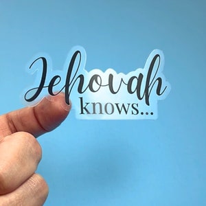 Pegatina "Jehová lo sabe" - Pegatinas de los TJ - Regalos de los TJ - Testigos de Jehová - Regalos de bautismo de los TJ - Regalos de pioneros de los TJ