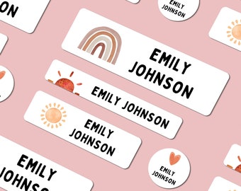 Cute Dishwasher Safe Labels, Cute Iron On Labels, Daycare Labels, Kids Name Labels, Waterproof Labels, Kids Name Stickers - Fabric Labels