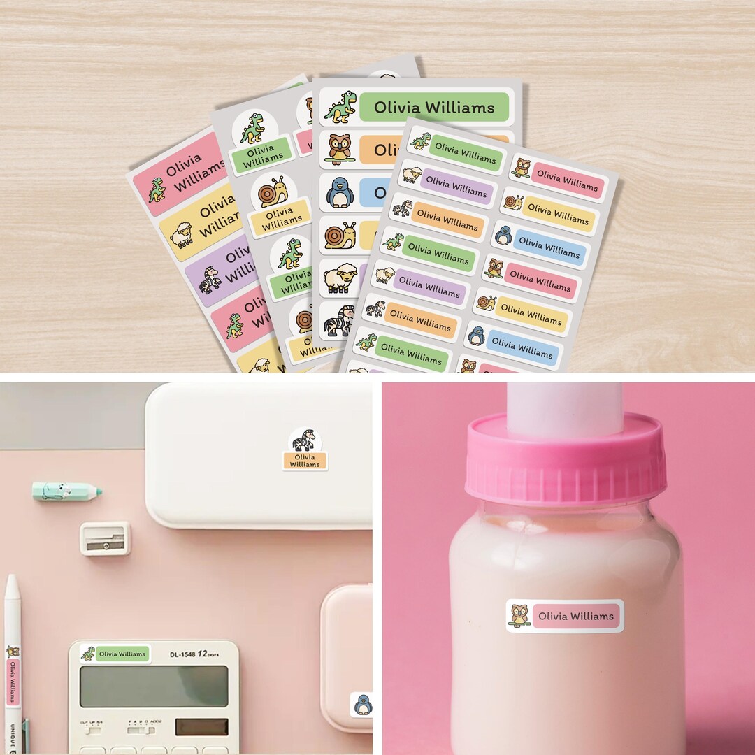 Cute Dishwasher Safe Labels Cute Daycare Labels Cute Kids Name Labels Cute Waterproof Labels