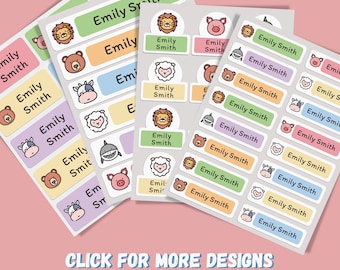 64 Dishwasher Safe Labels (max), Daycare Name Labels, Kids Name Stickers, Waterproof Name Sticker, Iron On Name Labels, Laundry Machine Safe