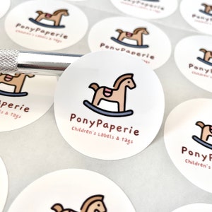 Adesivos com logotipo personalizado - Vários tamanhos - Etiquetas adesivas redondas - Embalagem de produtos - Adesivos com logotipo comercial - Adesivos personalizados