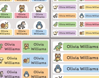 Cute Dishwasher Safe Labels - Cute Iron On Labels - Daycare Labels - Kids Name Labels - Waterproof Labels - Name Stickers - Fabric Labels