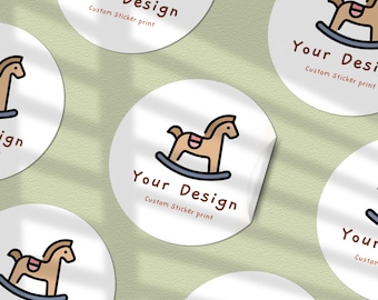 Custom Logo Stickers - Various Sizes - Round Sticker Labels - Product Packaging - Business Logo Stickers - Custom Stickers