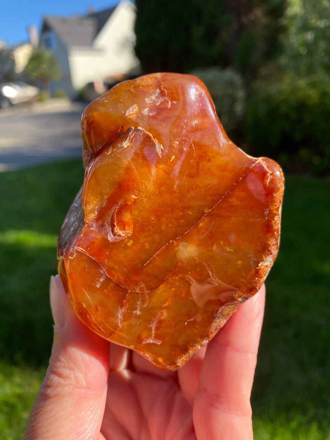 Large Carnelian Agate Nodule Fully Polished Etsy