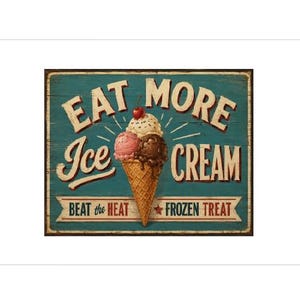 Vintage Sign Ice Cream - Etsy