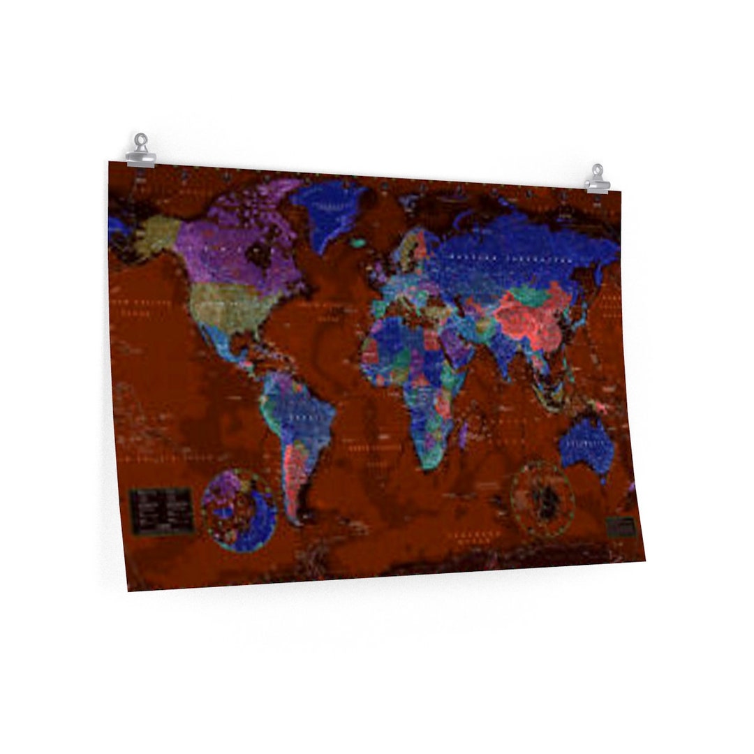 WORLD MAP POSTER Etsy