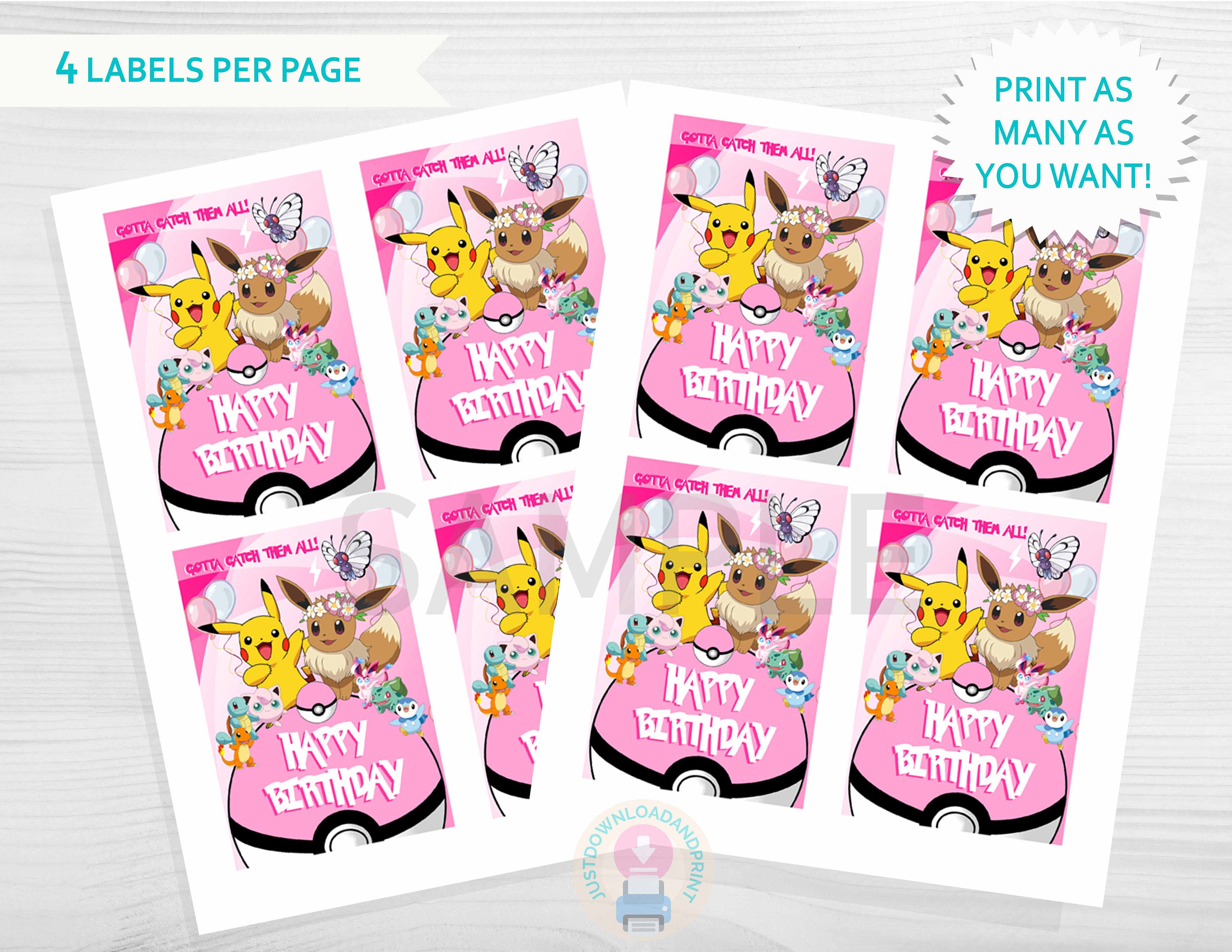 INSTANT DOWNLOAD Caprisun Labels, Birthday Party Decor,pink Birthday ...