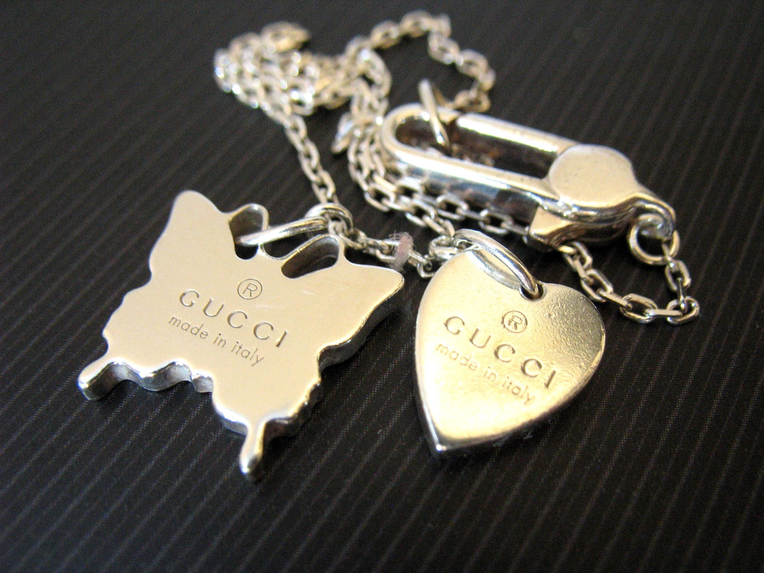 Gucci Trademark Heart and Butterfly Charm Bracelet Gucci Trademark Heart Butterfly Charm Bracelet - Charm  main image 3