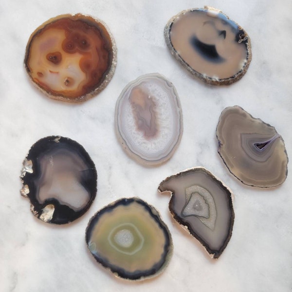 AGATE SLICES, cut and polished agate slices, natural agates,