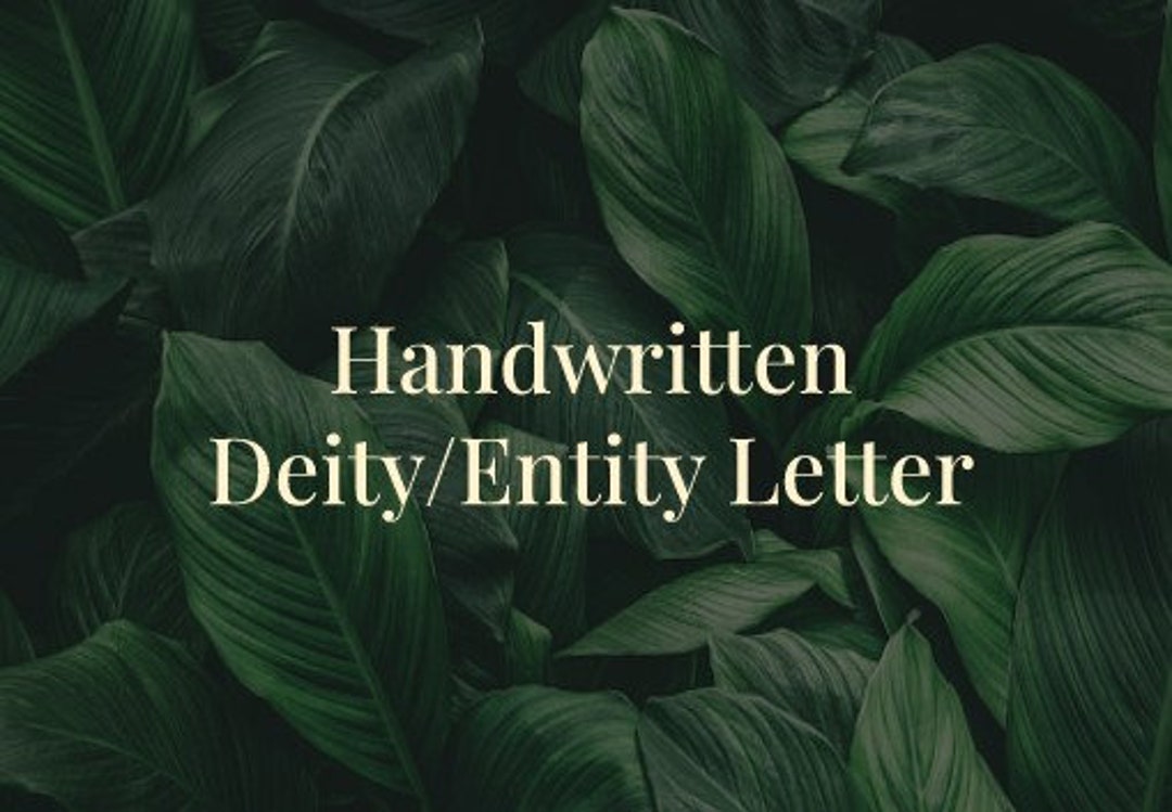Handwritten Deity/entity Letters Etsy
