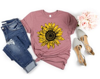 Sunflower Graphic T-Shirt: Floral Garden Shirt