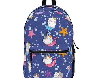 Unicorn Mermaid Kitten Backpack, Purrmaid Cat
