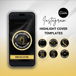 IG Highlight Covers - Insta Highlight Covers - Gold Instagram Highlight - Social Media Highlights