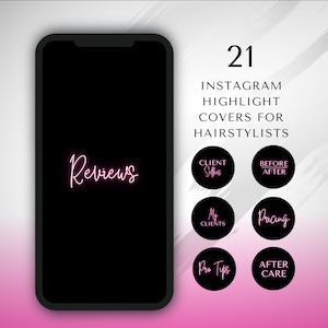 Highlight Cover Instagram Hair - IG Highlight Covers - Insta Story Highlight Covers - Pink Instagram Highlight