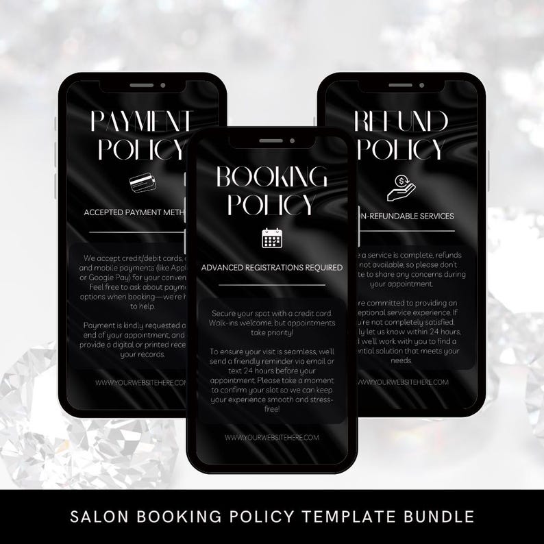 Salon Booking Policy Template: Terms and Conditions Luxury Instagram ...