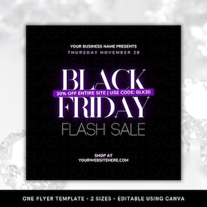 Black Friday Flyer - Black Friday Instagram Template - Black Friday Sale Flyer - Black Friday Hair Flyer - Wig Sale Flyer