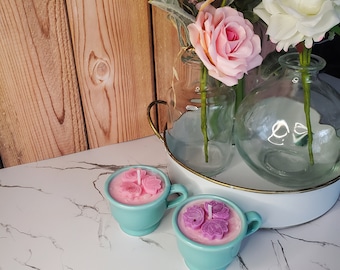 Afternoon teacup candles all natural soy wax essential oils