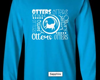 long Sleeve Tee, Jelv Otters, Otter Shirt, School Logo Shirt, Mascot Shirt, Kindergarten Shirt, School Spirit