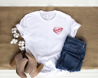 Teaching Sweethearts t shirt, Cute graphic tee, Fun heart tshirt, Valentine's school top, love teacher tee