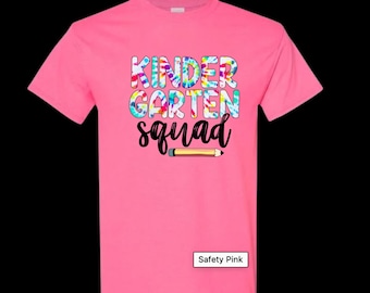 Kindergarten, Kindergarten Squad, Kindergarten Crew, Teacher, Teacher Shirt, Tie Dye Shirt