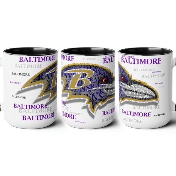 Baltimore Ravens Coffee Mug Ceramic Mug NFL Mug Ravens Mug Kids Cups Office Mug Christmas Gift Sports Mug Gift Idea Birthday Gift Man Cave