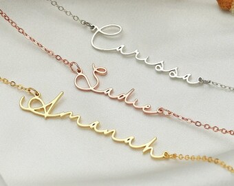 Rose Gold Name Necklace - Etsy