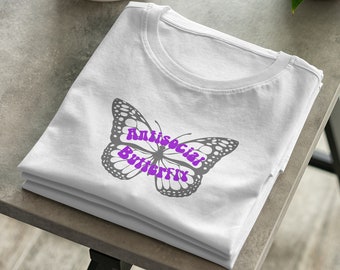 Antisocial Butterfly T-Shirt, Antisocial Shirt, Introvert, Funny Shirt, Sarcastic Shirt, Attitude Apparel, Gift for Introvert, Gift for Her