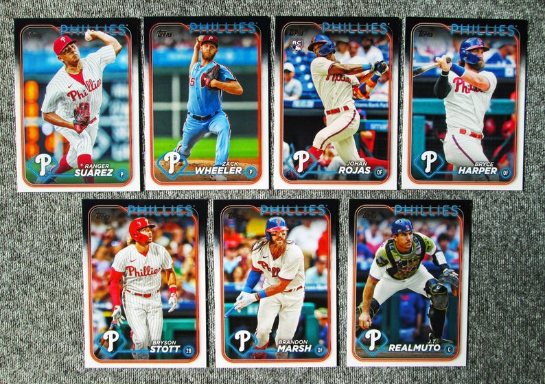Philadelphia Phillies Cards 2024 Topps Series 1 Team Set Bryce Harper ...