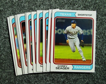 Texas Rangers Baseball Cards 2023 Topps Heritage Team Set