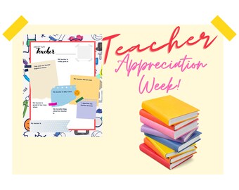 Teacher Appreciation Week Printable, Teacher Survey, Teacher Printable, Teacher Thank You, Teacher Coloring Page, All About My Teacher