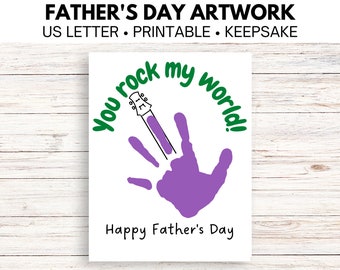 Father's Day Keepsake Art, 8.5 x 11 in Printable Artwork, Multiple pages of art