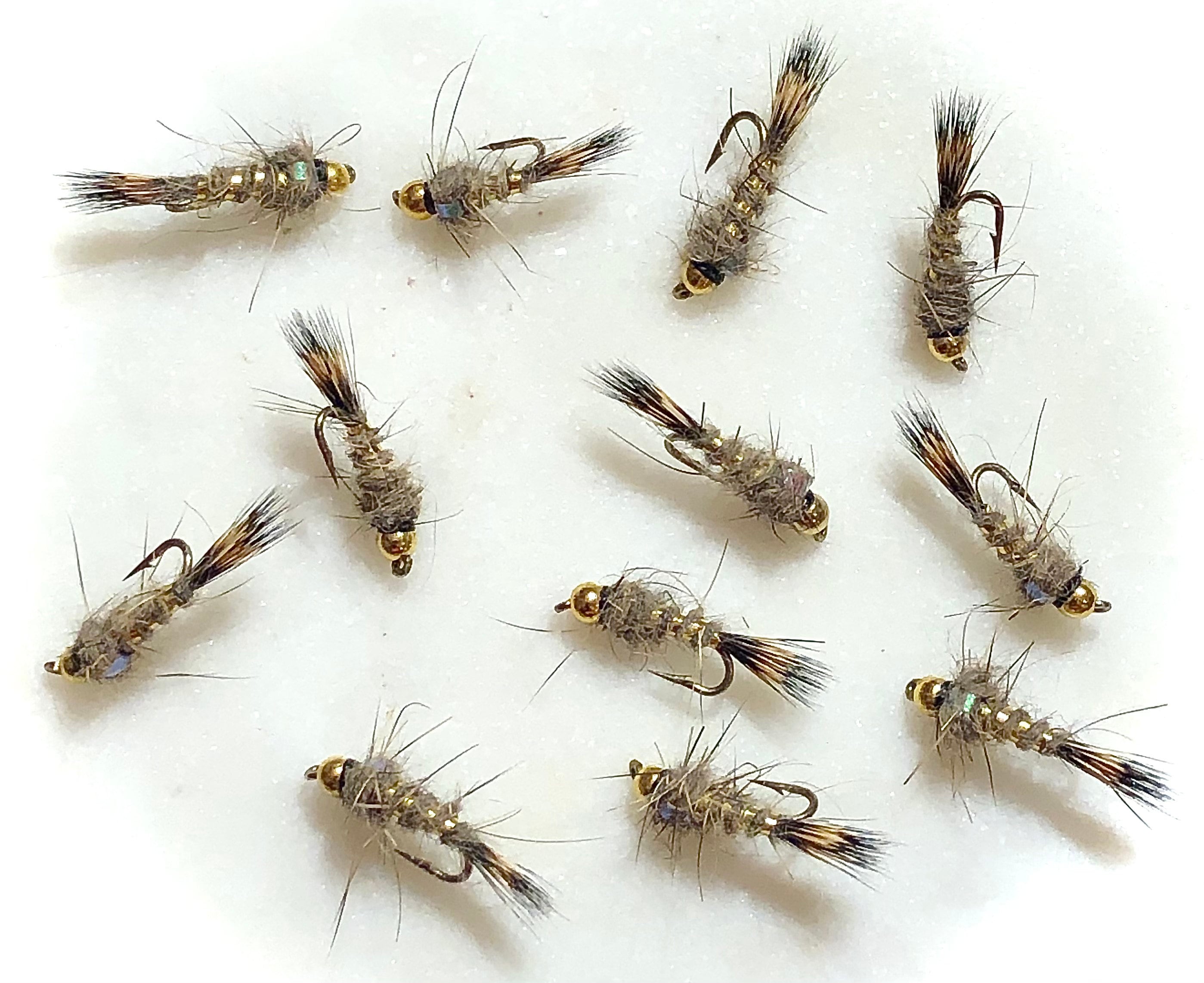 Hare's Ear Bead Head Flashback Fly Fishing Flies Choose Size One Dozen ...