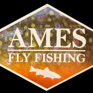 Fly Fishing Sticker Brook Trout Ames Fly Fishing