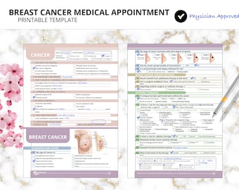Printable Cancer Visit Notes Sheet | Medical Appointment Worksheet ...